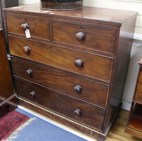A Victorian mahogany chest of drawers, W.108cm